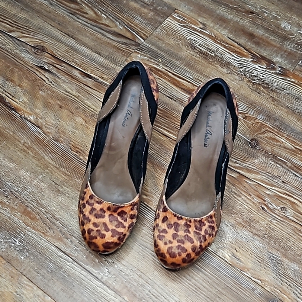 Leopard Platform Heels